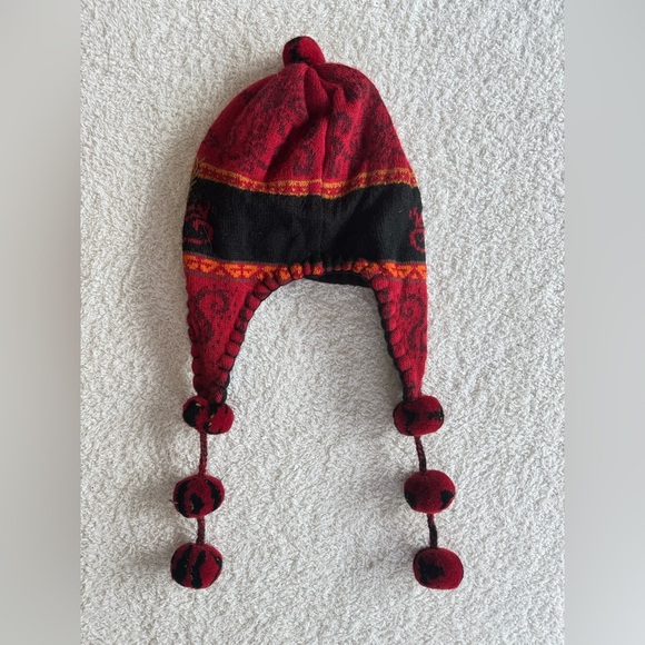 Inca’s Inc 100% Baby Alpaca Peruvian Hat embroidered boho hippie Beanie B - Picture 4 of 7